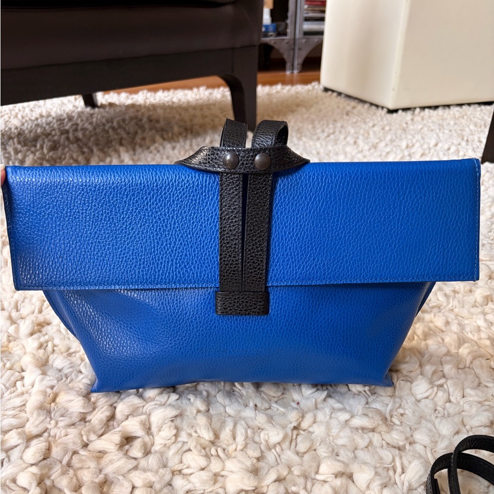 NWT Hester Van Eeghen Unique Amsterdam Felucca Bag Blue and Black